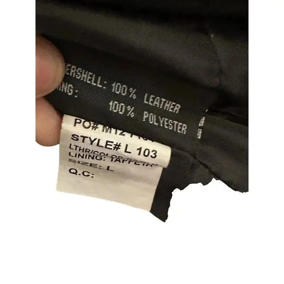 First Classics Italian Leather Gear Leather Motorcycle Jacket Size L - Picture 7 of 16